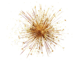 PNG  Golden explosion abstract art
