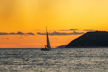 Sailing Boat at the Sunset