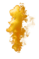 PNG isolated yellow smoke effect, transparent background