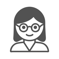 Obraz premium Smiling Female Avatar with Glasses for User Profile and Digital Identity