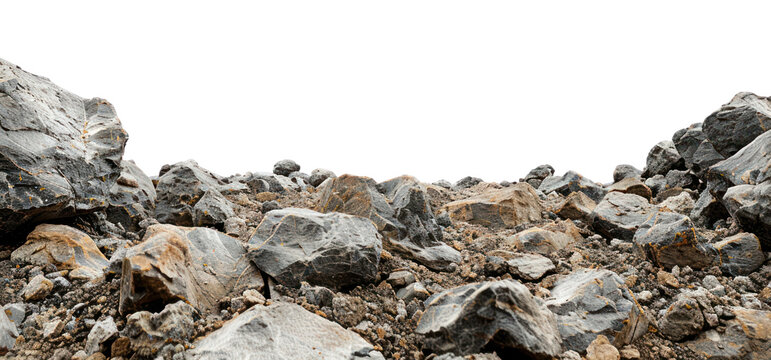 PNG Rocky terrain under clear sky