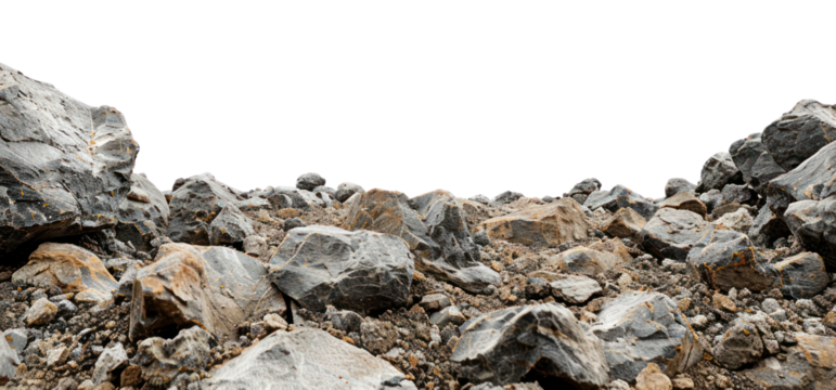 PNG Rocky terrain under clear sky