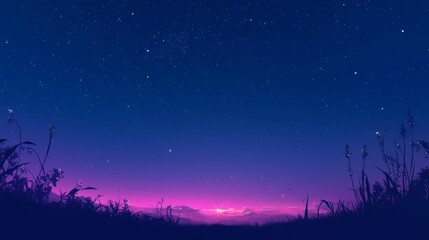  a nightly sky filled with twinkling stars