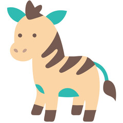  Cute Cartoon Zebra Vector Illustration for Children's Educational and Creative Design