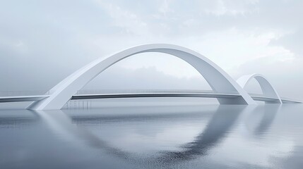 Architectural vision of a 3d modeled bridge project featuring detailed blueprints and designs