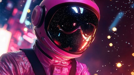 Astronaut in Pink Spacesuit