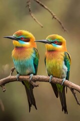 Obraz premium Bird of the Kgalagadi Transfrontier Park: the swallowtailed bee-eater (Merops hirundineus)