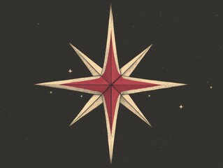 Obraz premium Simple wind rose isolated vector illustration showcasing the cardinal directions ，for navigation, geography, or design projects requiring a straightforward representation of wind direction.