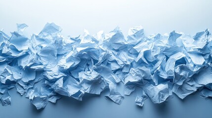 Obraz premium Crumpled blue paper on a surface