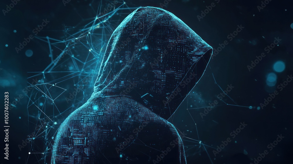 Poster digital hacker in a digital world