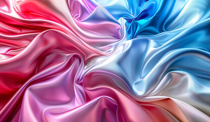 Obraz premium fluid-colorful-metallic-waves-midnight-3d-render--seo-optimized