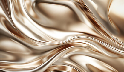 Abstract wavy pattern, metallic silver with blue accents, flowing fabric texture, resembling liquid ripples, perfect for wallpaper or design