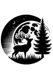 Deer SVG, Deer Silhouette, Deer Design, Hunting SVG, Animals SVG, Nature SVG, Antlers SVG, Moose SVG, Deer PNG, Deer Bundle, Deer Set, Horns SVG, Cut file for Cricut SVG, JPG, PNG