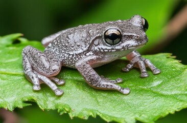 Obraz premium It is known that the gray tree frog is found in Les Cedres, Quebec, Canada.