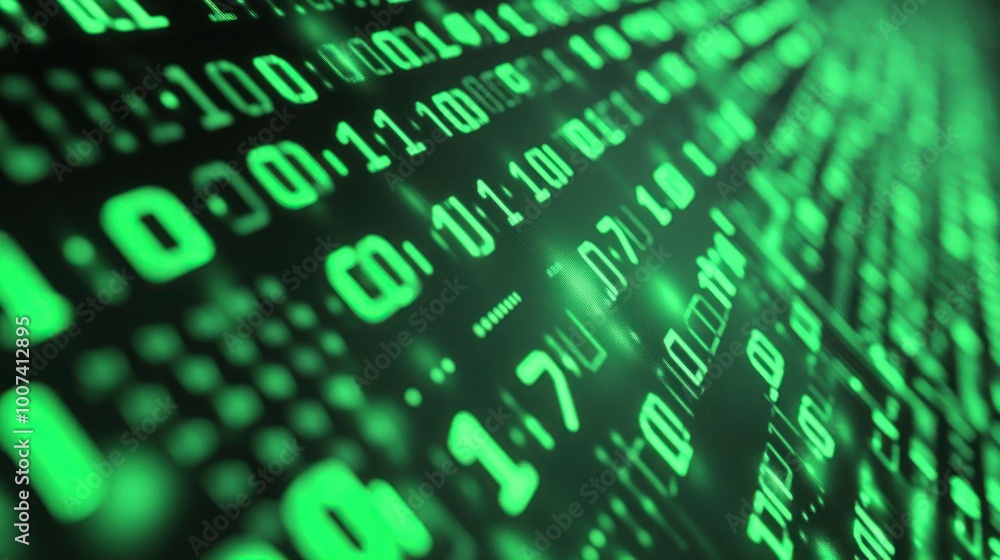 Poster abstract digital binary code background