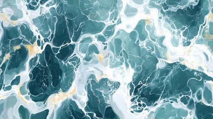 Fototapeta premium Aerial View Ocean Print Template: Serene Pastel Colors Over Water Surface