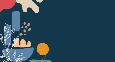 Modern Abstract Blue Shapes Background Design for Creative, Corporate and Digital Use