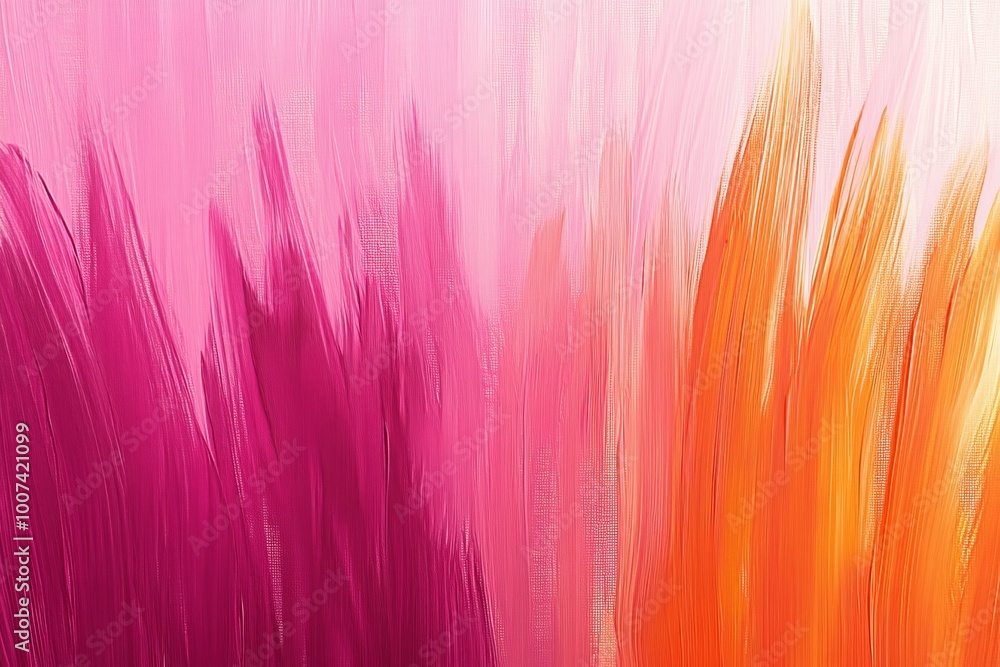 Poster illustration of colorful paint splashes on a gradient surface with an abstract background