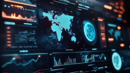 Obraz premium Global Data Visualization