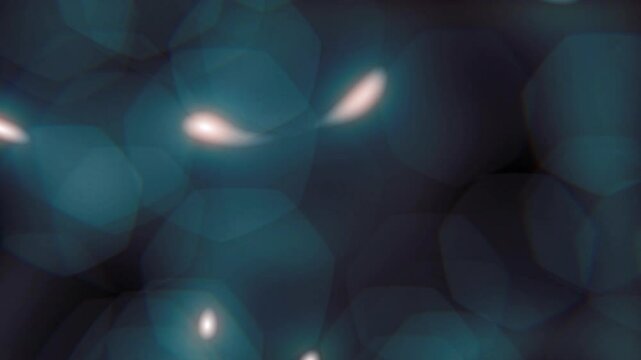 Moving background of transparent hexagons on black