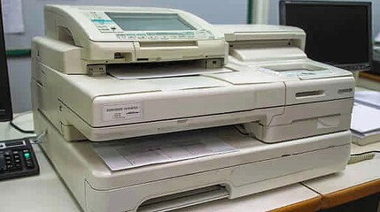 Professional plotter and photocopier for high quality color printing services in office settings