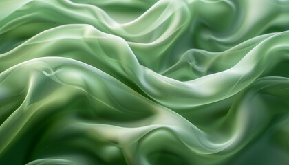 Obraz premium soft-green-fabric-abstract-smooth-wave-pattern