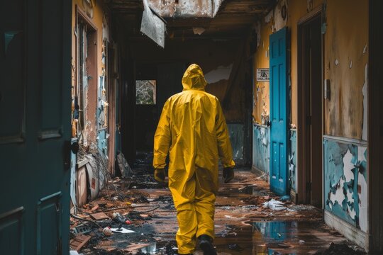 Expert asbestos removal specialist safely eliminates hazardous materials from historic building
