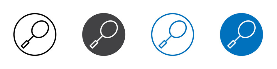 Badminton icon Isolated on white background vector set