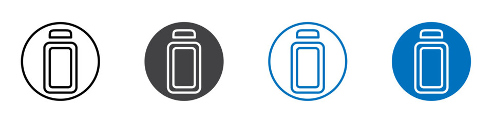 Battery full icon Isolated on white background vector set