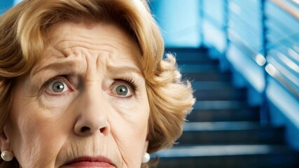 A woman with Alzheimer's disease got lost on the steps of her house - videos for information, prevention, education and awareness of the disease, for presentations, websites and blogs