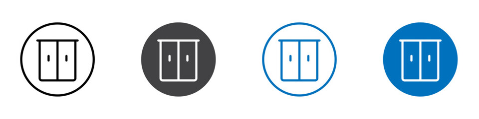 Cabinet icon Isolated on white background vector set