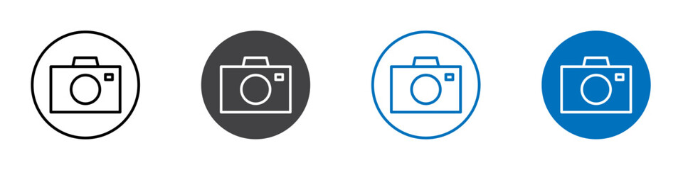Camera icon Isolated on white background vector set