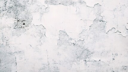 Obraz premium Textured White Wall with Cracks and Peeling Paint