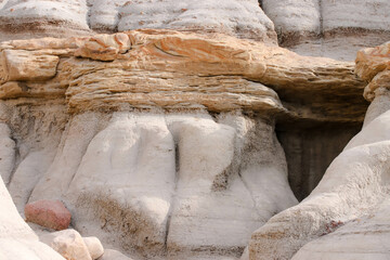 Willow Creek Hoodoos Just Off Highway #10 South Of Drumheller, Alberta.  Beautiful Sandstone Pillars, Some With Rock Caps, Captured In Horizontal And Vertical Format.  Taken September 28, 2024.