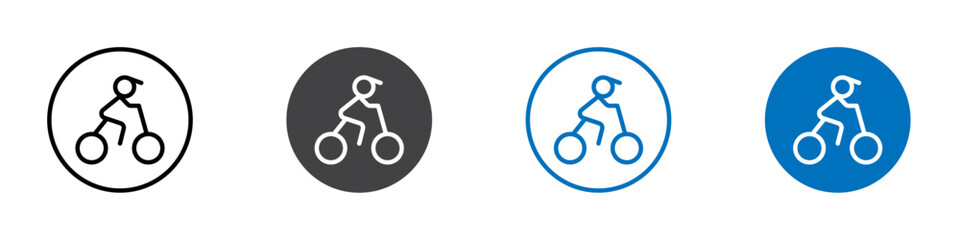 Cycling icon Isolated on white background vector set