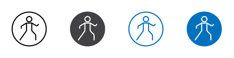 Dance icon Isolated on white background vector set