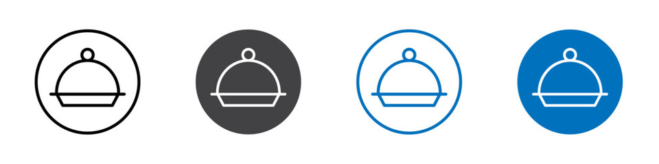 Dish icon Isolated on white background vector set