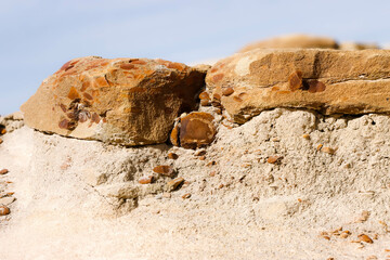 Willow Creek Hoodoos Just Off Highway #10 South Of Drumheller, Alberta.  Beautiful Sandstone...