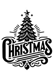 Fototapeta premium Christmas Tree SVG, Merry Christmas SVG, Santa Claus SVG, Winter SVG, Holiday SVG, Christmas Tree Silhouette, Winter design, Clipart, New Year SVG, Cut file for Cricut SVG, JPG, PNG