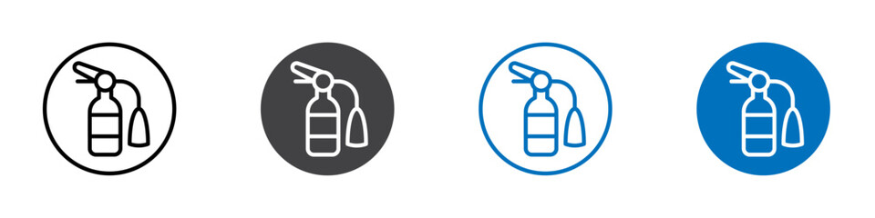 Extinguisher icon Isolated on white background vector set