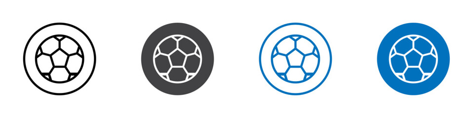 Fototapeta premium Football icon Isolated on white background vector set