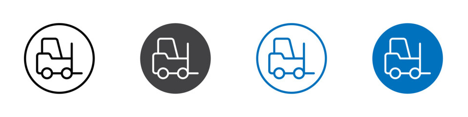 Forklift icon Isolated on white background vector set © Curlyhair