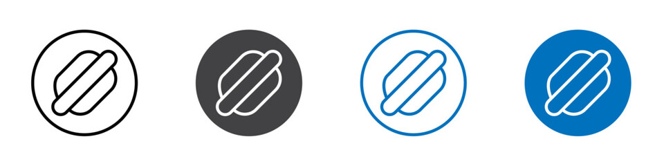 Hotdog icon Isolated on white background vector set