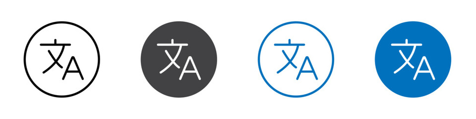 Fototapeta premium Language icon Isolated on white background vector set