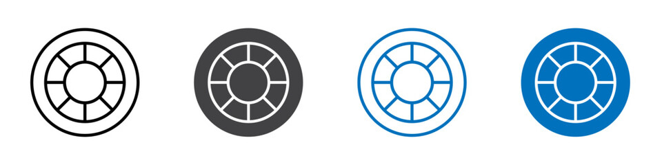 Life bouy icon Isolated on white background vector set