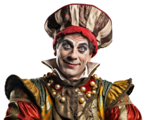 Court jester portrait photography carnival.
