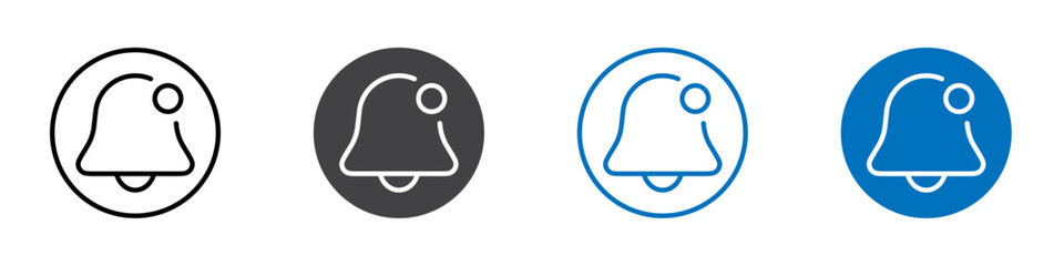 Notification icon Isolated on white background vector set