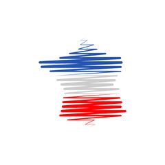 france country map stylized line border vector icon illustration