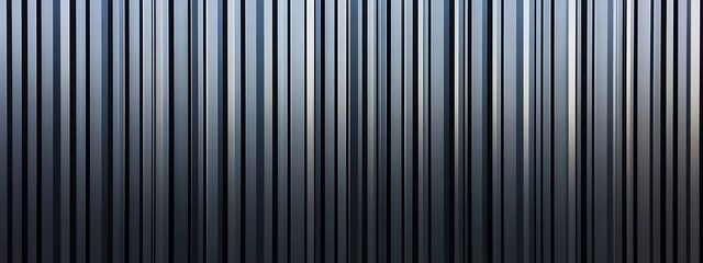  Corrugated black metal texture. Steel roof sheet. Siding panels for the wall. Iron building material for fence. Surface of a cargo container. 