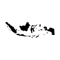 indonesia country map border vector icon illustration